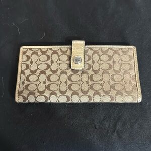 Coach check book wallet